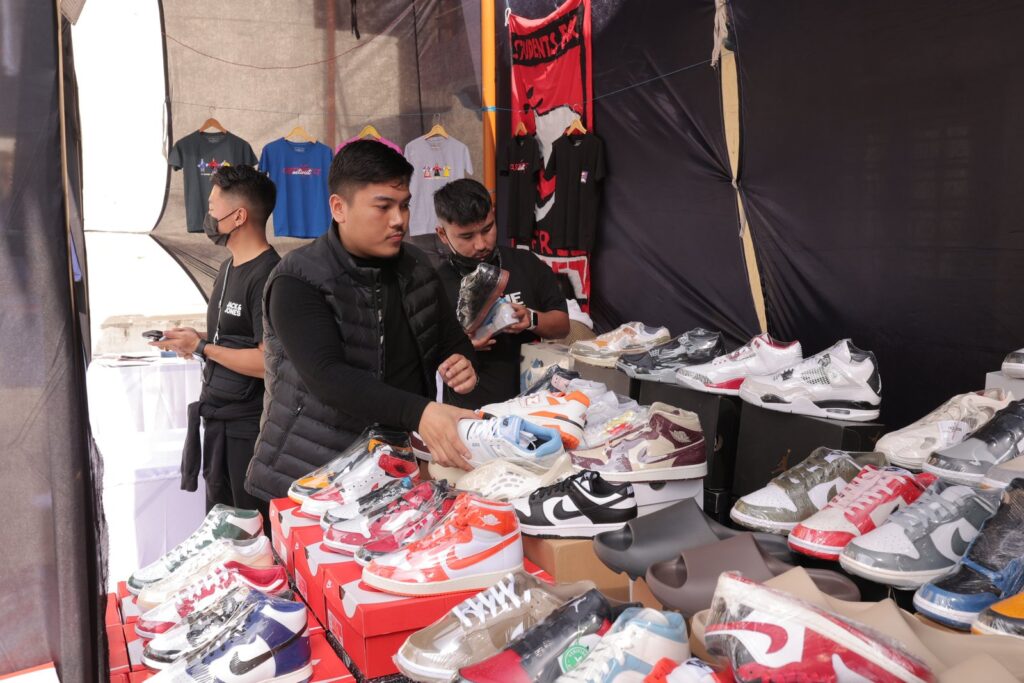 one feet studio selling sneakers at pahari goat pop up store promote sneaker culture